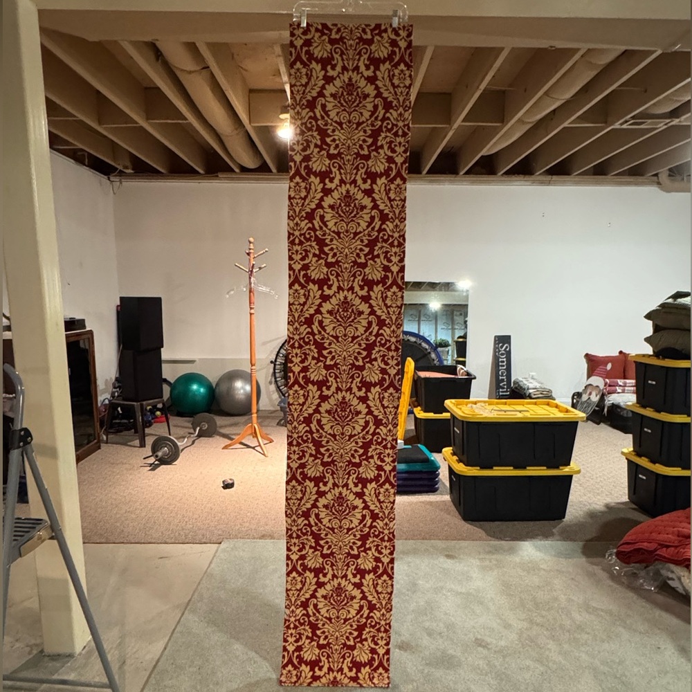 Table Runner- Burgundy & Tan